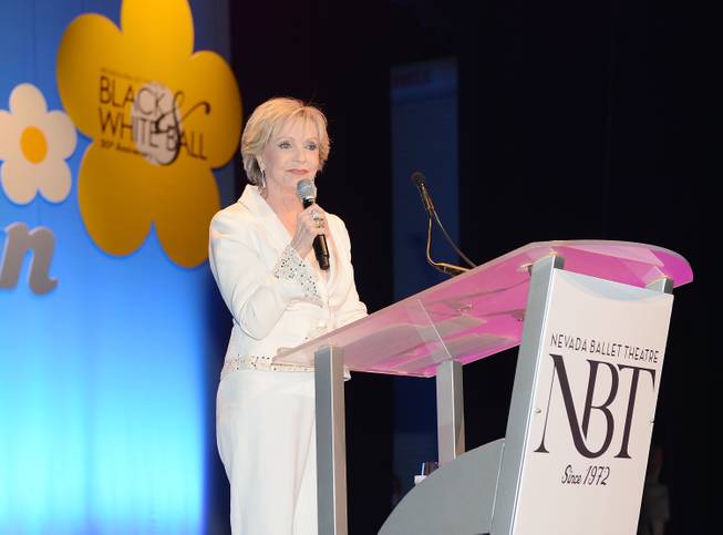 Nevada Ballet Theater’s 30th anniversary Black & White Ball honoring Florence Henderson as Woman of the Year on Saturday, Jan. 25, 2014, in Aria.