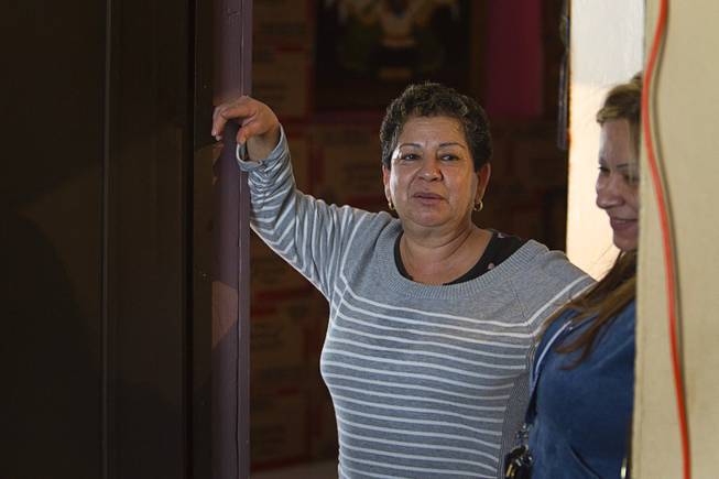 Francisco's mother Adela Espana and sister Jacqueline Diaz in Mexicali, Mexico Sunday, Jan. 26, 2014. Diaz was born in Mexico but grew up in Las Vegas with a green card. Diaz was beaten and robbed after he was deported to Mexicali.