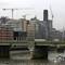 Photo: Construction cranes work on buildings in London on