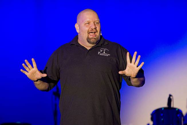 Sean Critchfield plays Slick Garrison during a performance of "Pawn Shop Live!" at the Golden Nugget Thursday, Jan. 30, 2014. The production show is a parody based on the story of Gold & Silver Pawn, home of the History Channel's Pawn Stars television series.
