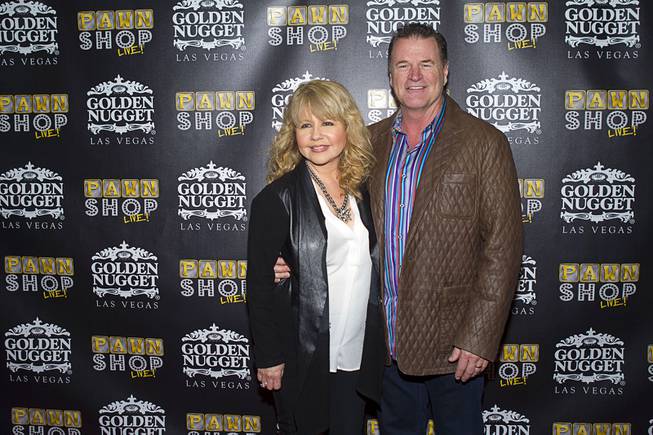Actress and singer Pia Zadora and her husband, Michael Jeffries, on the red carpet after attending a performance of "Pawn Shop Live!" on Thursday, Jan. 30, 2014, at the Golden Nugget.