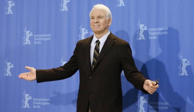 U.S. actor Steve Martin poses during a photo-call for the movie "Pink Panther 2 " at the Berlinale in Berlin, Germany, Friday, Feb. 13, 2009. The 59th International Film Festival Berlin takes place in the German capital from Feb. 5 until Feb. 15, 2009. 