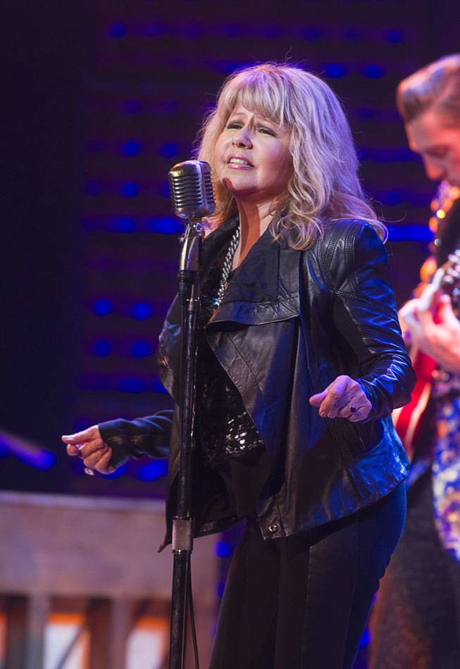 Singer/actress Pia Zadora performs during a guest performance in "Million Dollar Quartet" at Harrah's Tuesday, Feb. 4, 2014.