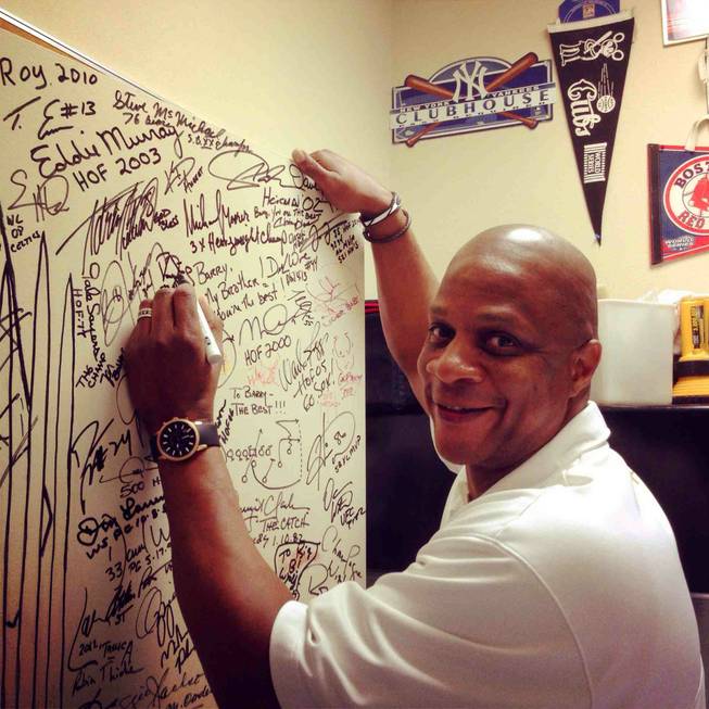 Darryl Strawberry at N9NE Steakhouse on Friday, Feb. 7, 2014, in the Palms.