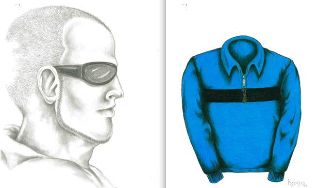 Here are composite sketches of the man suspected in a series of gropings of teenage girls in the southeastern valley (left) and the jacket he has frequently worn during the incidents.