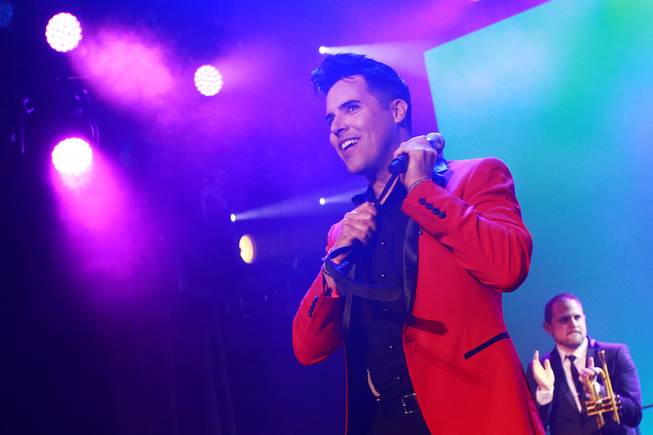 Frankie Moreno performs in the showroom at the Stratosphere on Tuesday, Feb. 11, 2014.