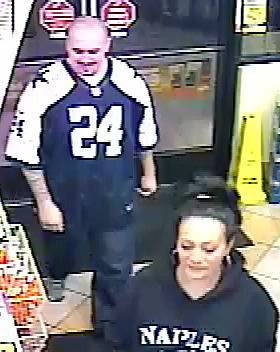 Police released this surveillance camera image of two robbers accused of beating a store clerk early Tuesday, Feb. 11, 2014, at Pyle Avenue and Maryland Parkway.
