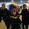 Vladimir Luxuria, a former Communist lawmaker in the Italian parliament and prominent crusader for transgender rights, is detained by police after entering the Shayba Arena at the 2014 Winter Olympics, Monday, Feb. 17, 2014, in Sochi, Russia.