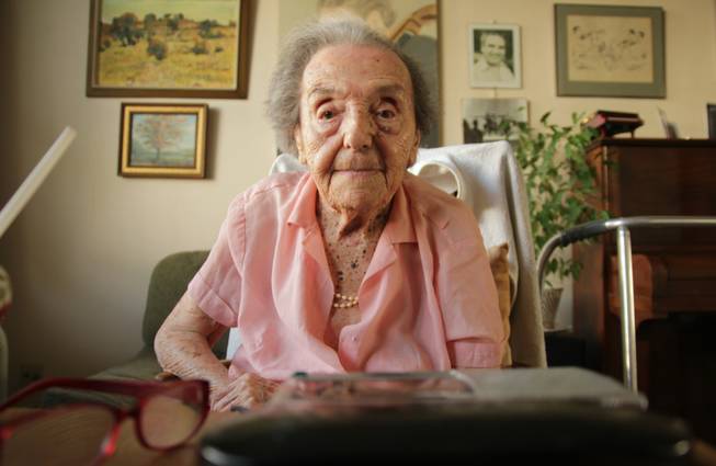 This photo dated July 2010 made available by the makers of the Oscar-nominated documentary "The Lady in Number 6," in which she tells her story, shows Alice Herz-Sommer, believed to be the oldest-known survivor of the Holocaust, who died in London on Sunday morning at the age of 110. Herz-Sommer’s devotion to the piano and to her son sustained her through two years in a Nazi prison camp.