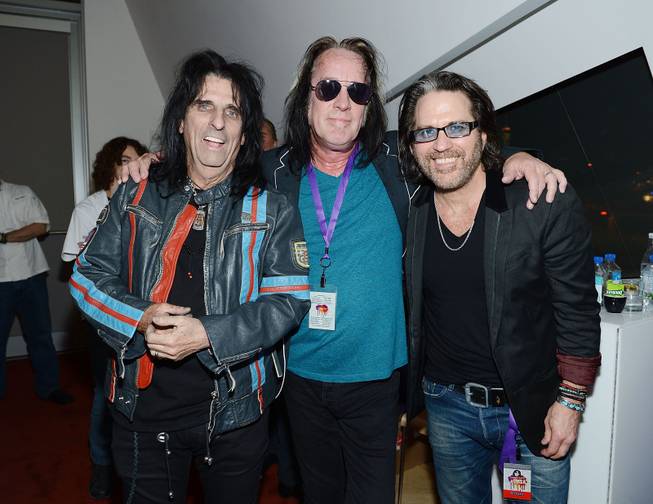 Alice Cooper, Todd Rundgren and Kip Winger during the Kerry Simon "Simon Says Fight MSA" benefit concert at the Keep Memory Alive Center in Las Vegas on Feb. 27, 2014.