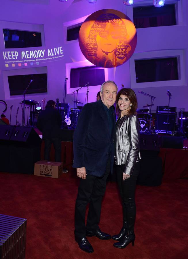 Larry Ruvo and Camille Ruvo during the Kerry Simon "Simon Says Fight MSA" benefit concert at The Keep Memory Alive Center in Las Vegas on Feb. 27, 2014.