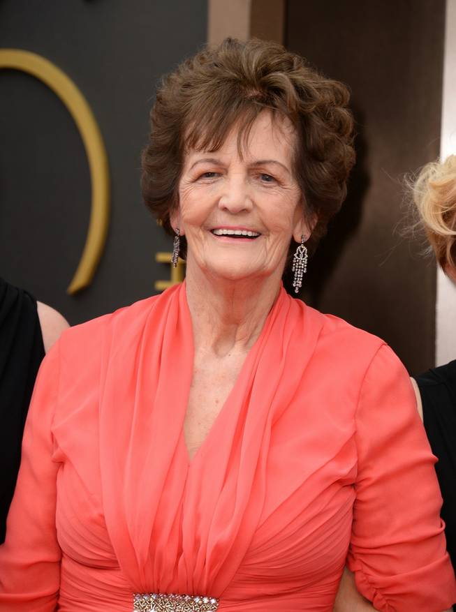 Philomena Lee arrives at the Oscars on Sunday, March 2, 2014, at the Dolby Theatre in Los Angeles.  (Photo by Jordan Strauss/Invision/AP)