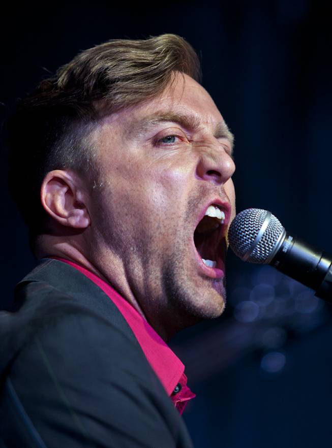 Matthew Banks sings during Las Vegas Weekly's Unscripted Party featuring Stifler in the Havana Room on Tuesday, March 4, 2014, at the Tropicana.