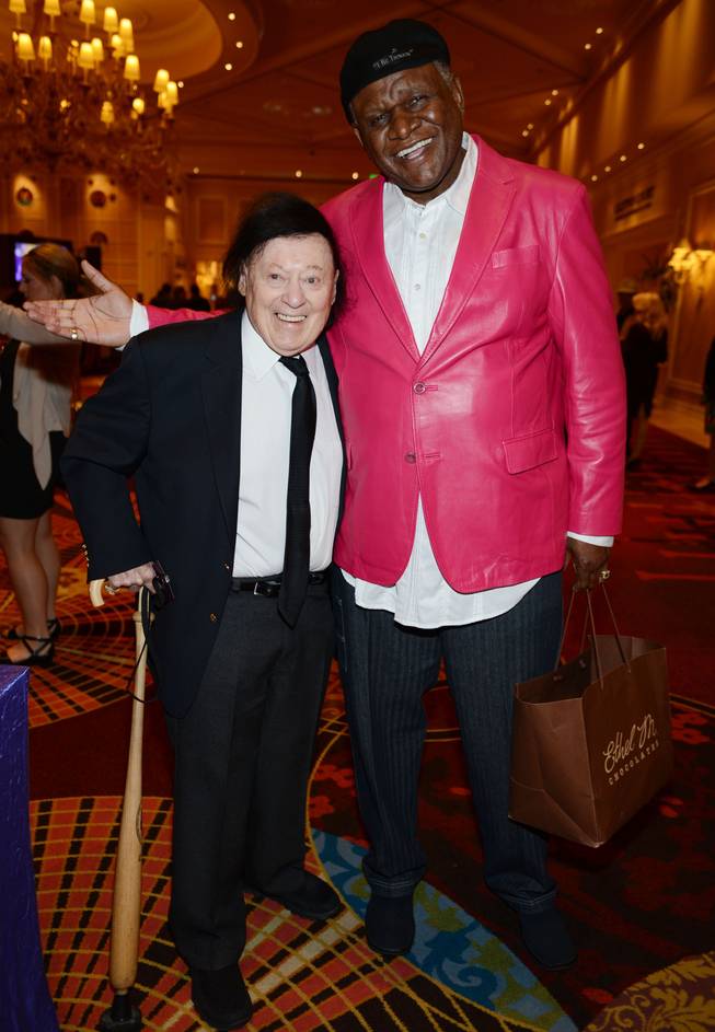 Marty Allen and George Wallace at Terry Fator’s fifth-anniversary celebration Friday, March 7, 2014, at the Mirage.