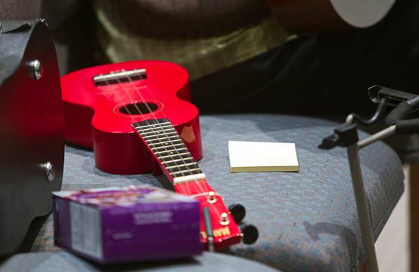 A ukulele belonging to Timothy Simpson is shown during a meet up of the Las Vegas Ukulele Club at the Las Vegas Church of the Nazarene Thursday, March 13, 2014. The club meets every Thursday.