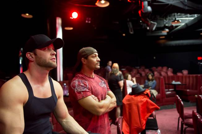 A behind-the-scenes look at rehearsals for "Men The Experience" at the Riviera Hotel and Casino Thursday, March 20, 2014.