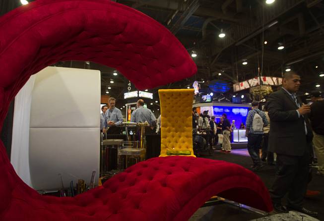HStudio couches designed by Shlomi Haziza are displayed during the Nightclub & Bar Convention and Trade Show at the Las Vegas Convention Center Wednesday March 26, 2014.