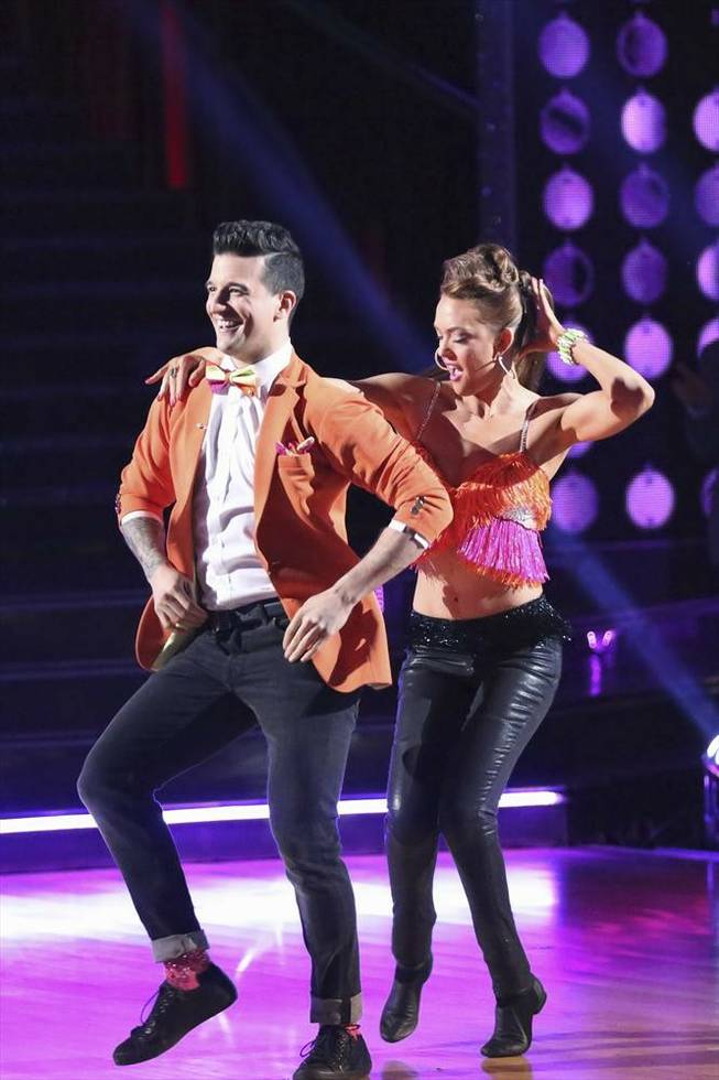Mark Ballas and Amy Purdy compete on Season 18 of ABC’s “Dancing With the Stars” on Monday, April 7, 2014.