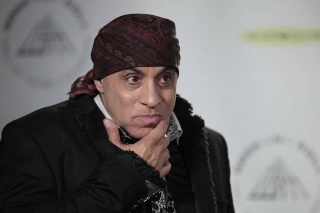 Hall of Fame inductee Steven Van Zandt appears in the press room at the 2014 Rock and Roll Hall of Fame Induction Ceremony on Thursday, April, 10, 2014 in New York. (Photo by Andy Kropa/Invision/AP)
