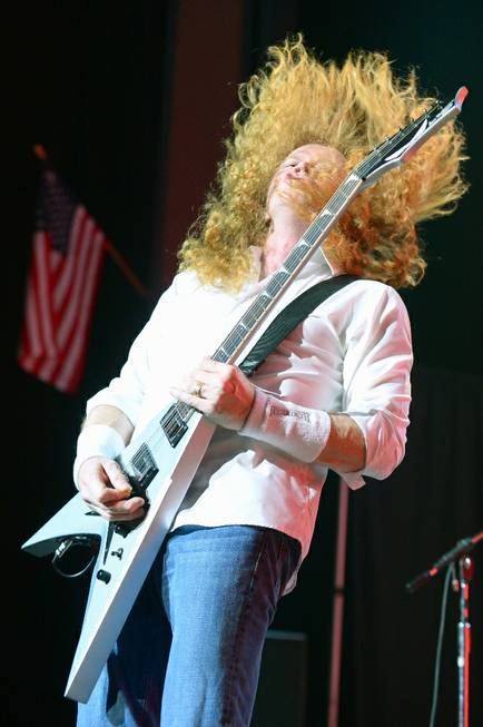 Megadeth, with frontman and guitarist Dave Mustaine, performs at Pearl ...