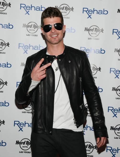 Robin Thicke at Rehab on Saturday, April 12, 2014, in ...