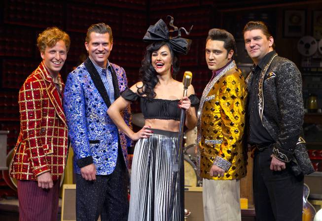 Melody Sweets joins the cast onstage as a guest star in “Million Dollar Quartet” on Tuesday, April 22, 2014, at Harrah’s.

