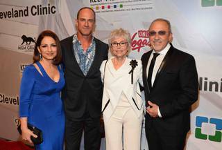 Honoree Gloria Estefan, Christopher Meloni, Rita Moreno and honoree Emilio Estefan Jr. attend the 18th annual Keep Memory Alive “Power of Love Gala” benefit for the Cleveland Clinic Lou Ruvo Center for Brain Health on Saturday, April 26, 2014, at MGM Grand Garden Arena.

