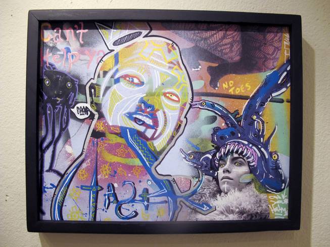 Art from the "Just Make Me Pretty" exhibit by artist collective Three Bad Sheep at Tastyspace Gallery.