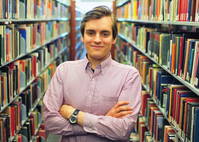 UNLV senior Bradley Davey is the 12th student at UNLV to win a Fulbright Scholarship. Davey, 26, plans to teach English and American culture in Germany next year.