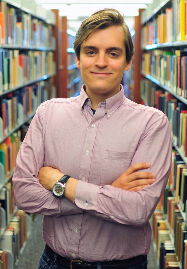 UNLV senior Bradley Davey is the 12th student at UNLV to win a Fulbright Scholarship. Davey, 26, plans to teach English and American culture in Germany next year.