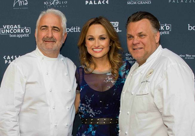 Guy Savoy, Giada De Laurentiis and Francois Payard attend the Grand Tasting of 2014 Vegas Uncork’d by Bon Appetit on Friday, May 9, 2014, at Garden of the Gods in Caesars Palace.