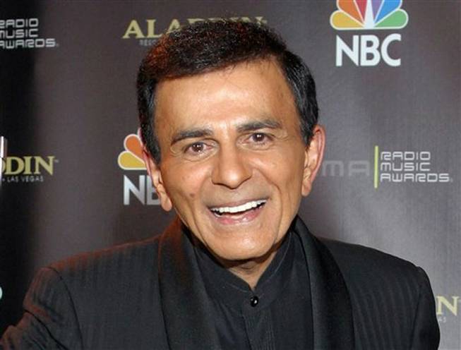 Casey Kasem in 2003 after receiving the Radio Icon Award during the 2003 Radio Music Awards at the Aladdin in Las Vegas.