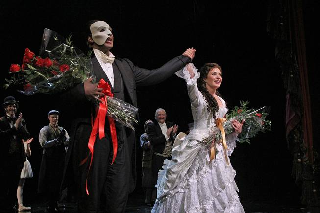 Norm Lewis and Sierra Boggess on the pair's opening night with the Broadway production of "The Phantom of the Opera" at the Majestic Theater in New York on Monday, May 12, 2014. Lewis is the first black actor to take on the title role.

