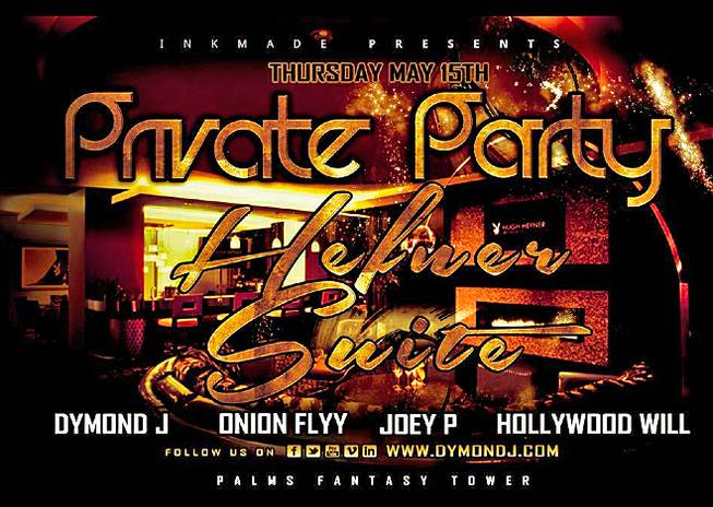An image of a flier announcing a Thursday, May 15, 2014, party at the Palms, from the Facebook page of shooting victim Evan Plunkett.