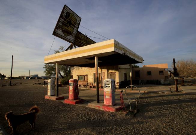Businesses are abandoned along "America's Highway," Route 66, in Newberry Springs, Calif. As the number of tourists attracted by the historic roadway dwindle, merchants along the route must find new ways to attract visitors.