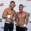 Jaymes Vaughan and Ryan Stuart of Chippendales stand on the Red Carpet for "RuPaul's Drag Race" at the Season 6 Finale Viewing Party featuring a live screening of the show at The New Tropicana on Monday, May 19, 2014.