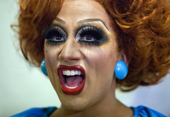 "RuPaul's Drag Race" cast member Bianca Del Rio yells out on the Red Carpet for the Season 6 Finale Viewing Party featuring a live screening of the show at The New Tropicana on Monday, May 19, 2014.
