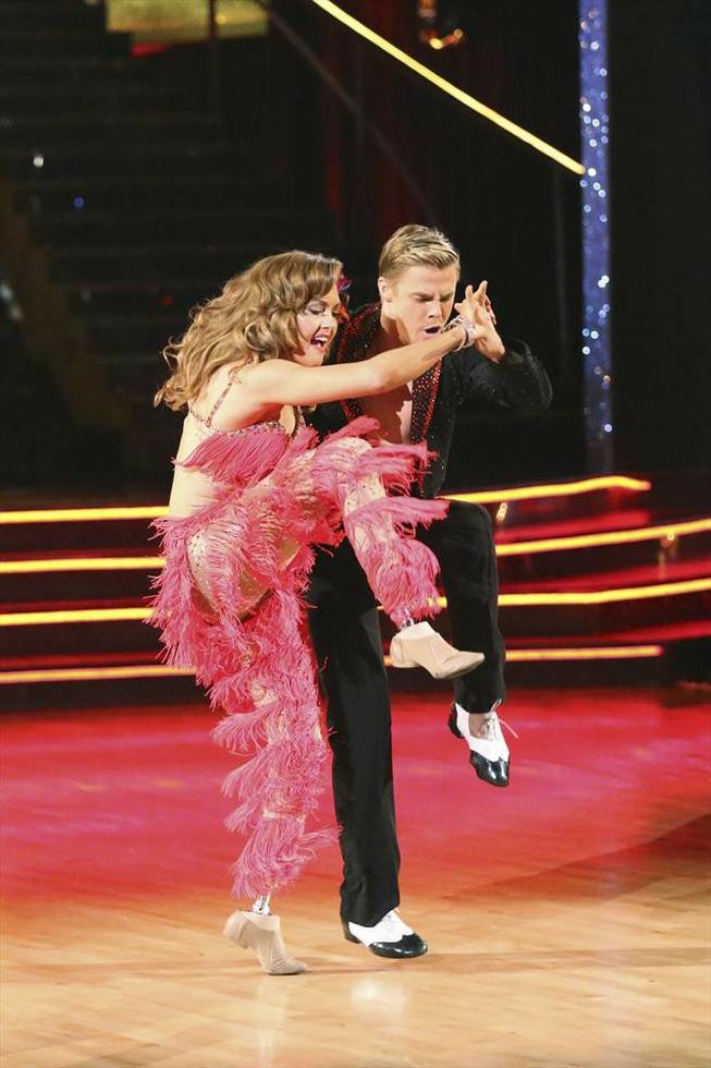 Amy Purdy of Las Vegas and Derek Hough compete on Season 18 of ABC’s “Dancing With the Stars” on Monday, May 19, 2014.