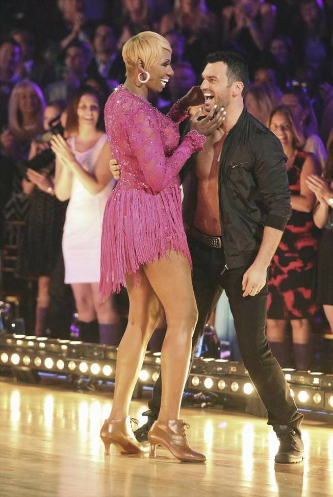 NeNe Leakes and Tony Dovolani perform on the Season 18 finale of ABC’s “Dancing With the Stars” on Tuesday, May 20, 2014. 