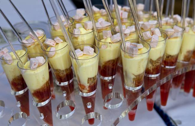 The Epicurean Affair features a strawberry rhubarb coupe during their annual showcase of nearly 75 of Las Vegas finest restaurants, nightclubs and beverage purveyors presented by the Nevada Restaurant Association at the Palazzo on Thursday, May 22, 2014.