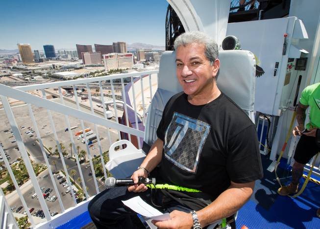 Bruce Buffer kicked off the opening of Rio's VooDoo Zip Line Sunday, May 25, 2014.  Courtesy of Rio Photo credit to Erik Kabik.
