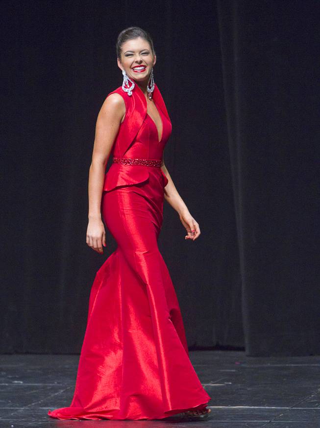 Ellie Smith of Henderson competes in the Miss Nevada and Miss Nevada Outstanding Teen Pageant at the Las Vegas Academy Theater Sunday, June 1, 2014. Smith was later corned 2014 Miss America. Her sister Amy Smith was crowned 2014 Miss Nevada Outstanding Teen.