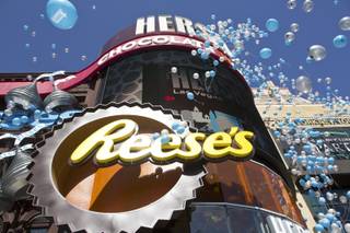 Hershey's Chocolate World, at New York-New York Hotel & Casino, opens its doors to the public during a special ribbon-cutting ceremony, Tuesday, June 3, 2014.