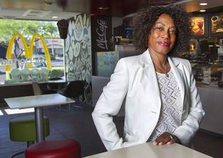 Franchise owner Sharon Lipscomb poses at her McDonald's restaurant, 65 S Valle Verde Dr., in Henderson Thursday, June 5, 2014. Lipscomb owns five McDonald's.