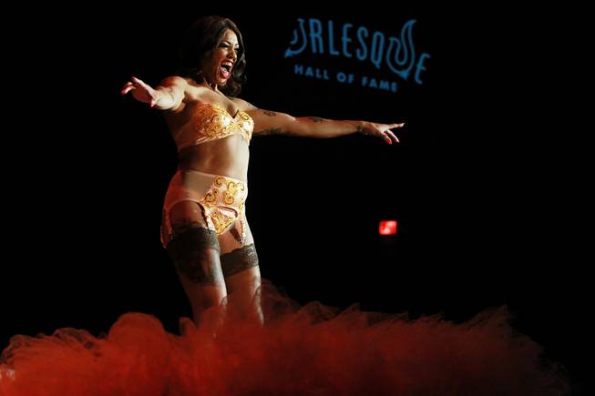Sydni Deveraux during the 2014 Burlesque Hall of Fame's Tournament of Tease competition Saturday, June 7, 2014 at the Orleans.