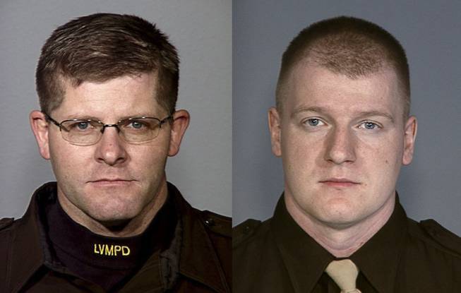 Photos of fallen Metro Police Officers Alyn Beck, left, and Igor Soldo. Two suspects, also dead, shot the officers at CiCi's Pizza on Nellis Boulevard, then fled to a nearby Wal-Mart, where they shot and killed another person on Sunday, June 8, 2014.