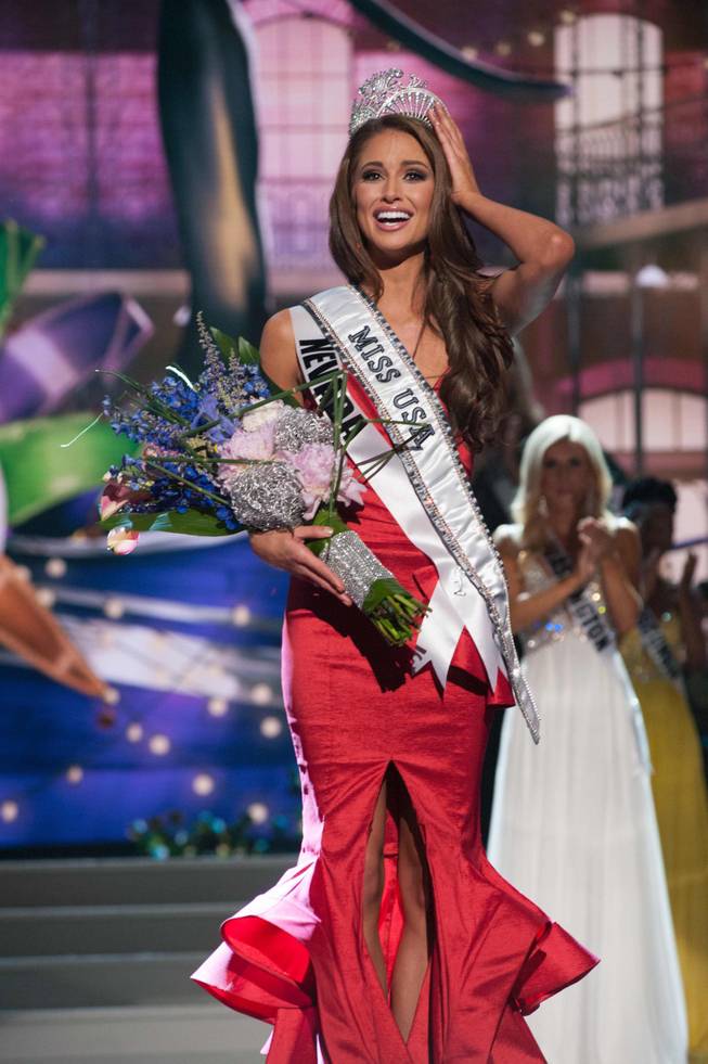 2014 Miss Nevada USA Nia Sanchez is crowned 2014 Miss USA at the 2014 Miss USA Pageant at Baton Rouge River Center on Sunday, June 8, 2014, in Baton Rouge, La.
