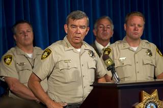 Sheriff Doug Gillespie speaks during a news conference at Metro Police headquarters Wednesday, June 11, 2014. Police provided new details on Sunday's shooting that resulted in five deaths including two police officers and a civilian.