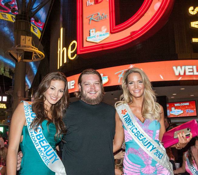 2014 Tropic Beauty Model Search contestants at D Las Vegas with Corey Harrison of "Pawn Stars" on Tuesday, June 10, 2014, in downtown Las Vegas.