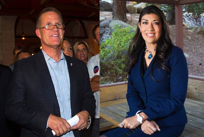 Republican Mark Hutchison and Democrat Lucy Flores will face off in the lieutenant governor's race in the general election in November 2014. 